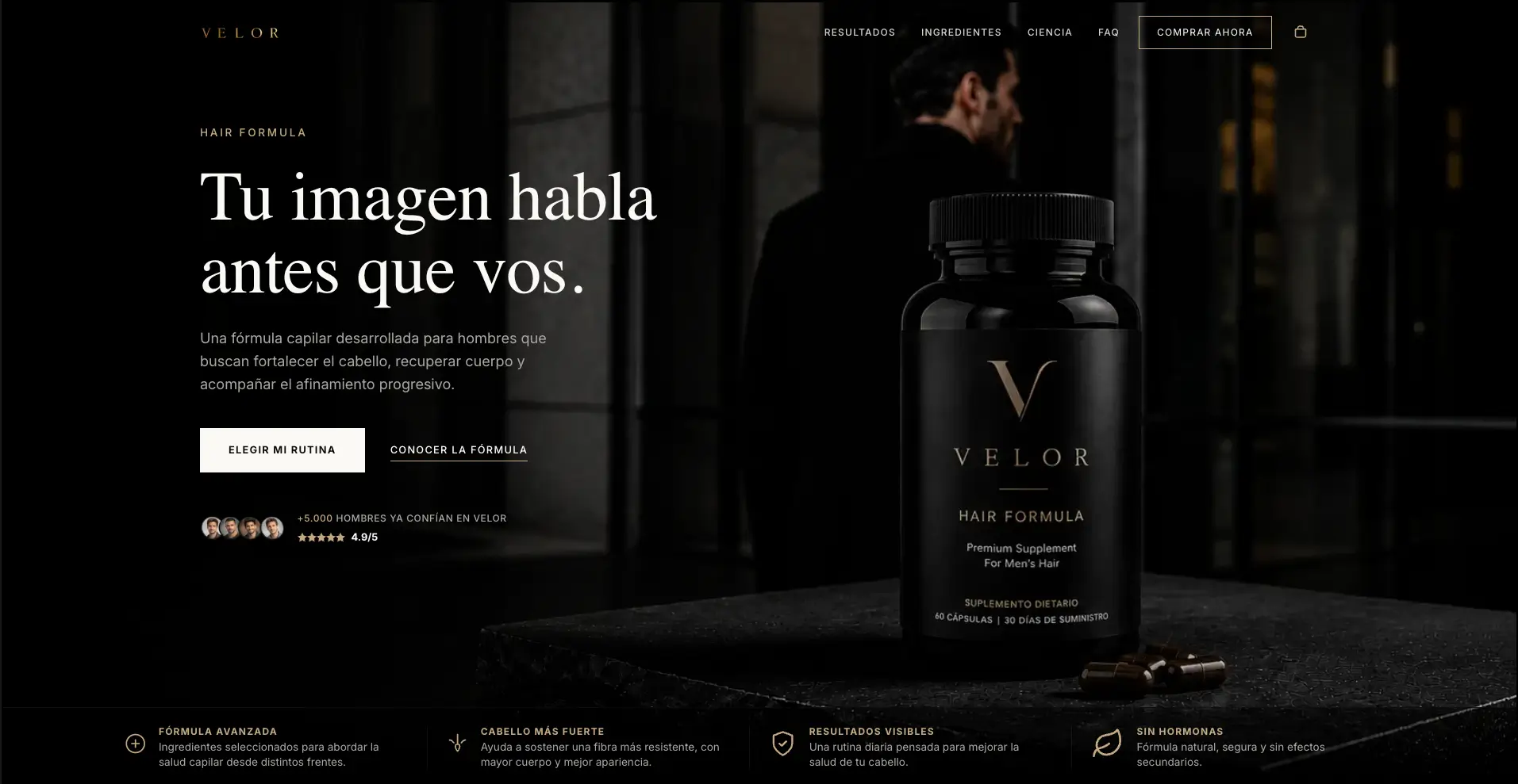 Velor Shopify storefront interface concept